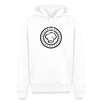 Emblem Kochmütze - Männer Premium Bio Hoodie - Weiß - Vorne - Nico (187cm)