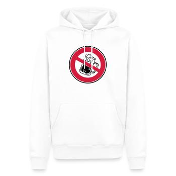 panneau interdit boisson biere1 alcool - Sweat à capuche Premium bio Homme - blanc - Devant - Nico (187cm)