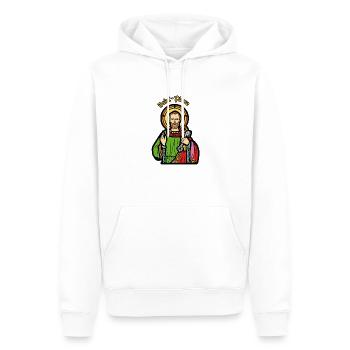 St Pierre - Sweat à capuche Premium bio Homme - blanc - Devant - Nico (187cm)