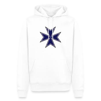 Maltese Cross__V003 - Sweat à capuche Premium bio Homme - blanc - Devant - Nico (187cm)