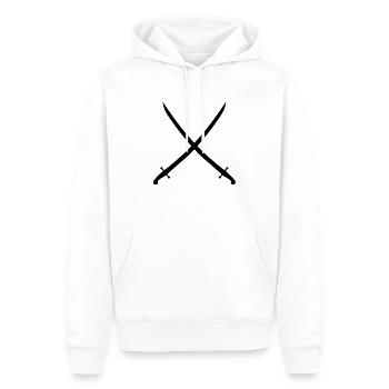 Säbel - Männer Premium Bio Hoodie - Weiß - Vorne - Nico (187cm)