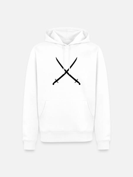 Saber sword - Men’s Premium Organic Hoodie - white