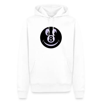 8 ball smiley vecto - Männer Premium Bio Hoodie - Weiß - Vorne - Nico (187cm)