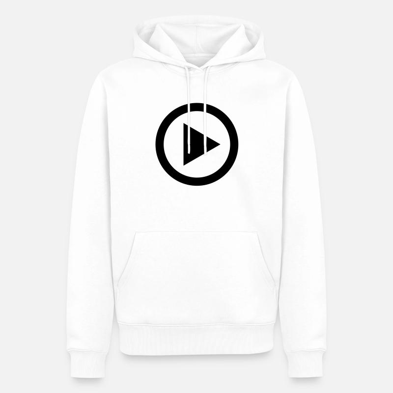 play - Männer Premium Bio Hoodie - Weiß