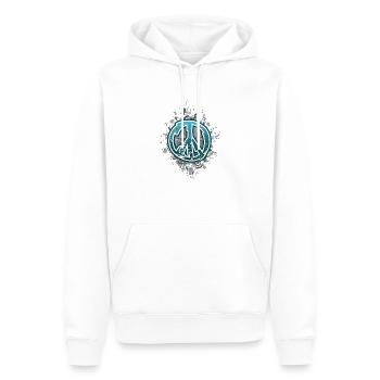 Peace de - Männer Premium Bio Hoodie - Weiß - Vorne - Nico (187cm)