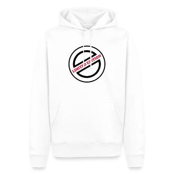 Limited Edition - Stempel - Männer Premium Bio Hoodie - Weiß - Vorne - Nico (187cm)