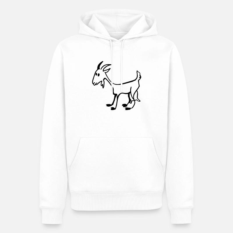 Ziegen Kitz - Männer Premium Bio Hoodie - Weiß