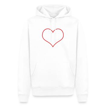 transparenten roten Herzen - Männer Premium Bio Hoodie - Weiß - Vorne - Nico (187cm)