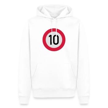 verkehrsschild_10_f3 - Sweat à capuche Premium bio Homme - blanc - Devant - Nico (187cm)