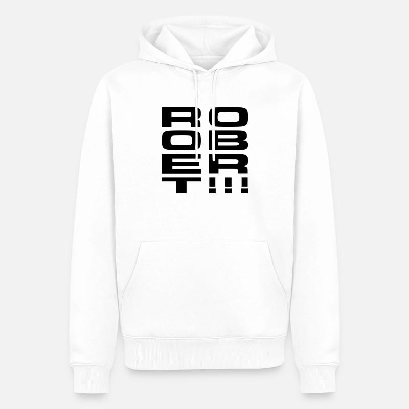 ROOBERT!!! - Männer Premium Bio Hoodie - Weiß