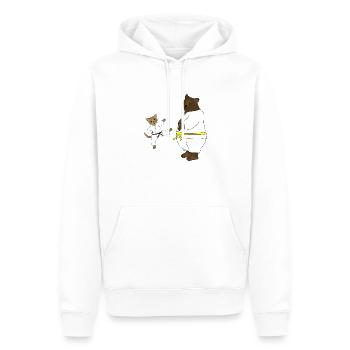 taekwondo - Sweat à capuche Premium bio Homme - blanc - Devant - Nico (187cm)
