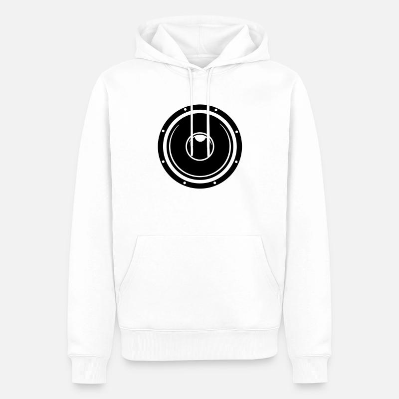 Basse Box - Sweat à capuche Premium bio Homme - blanc