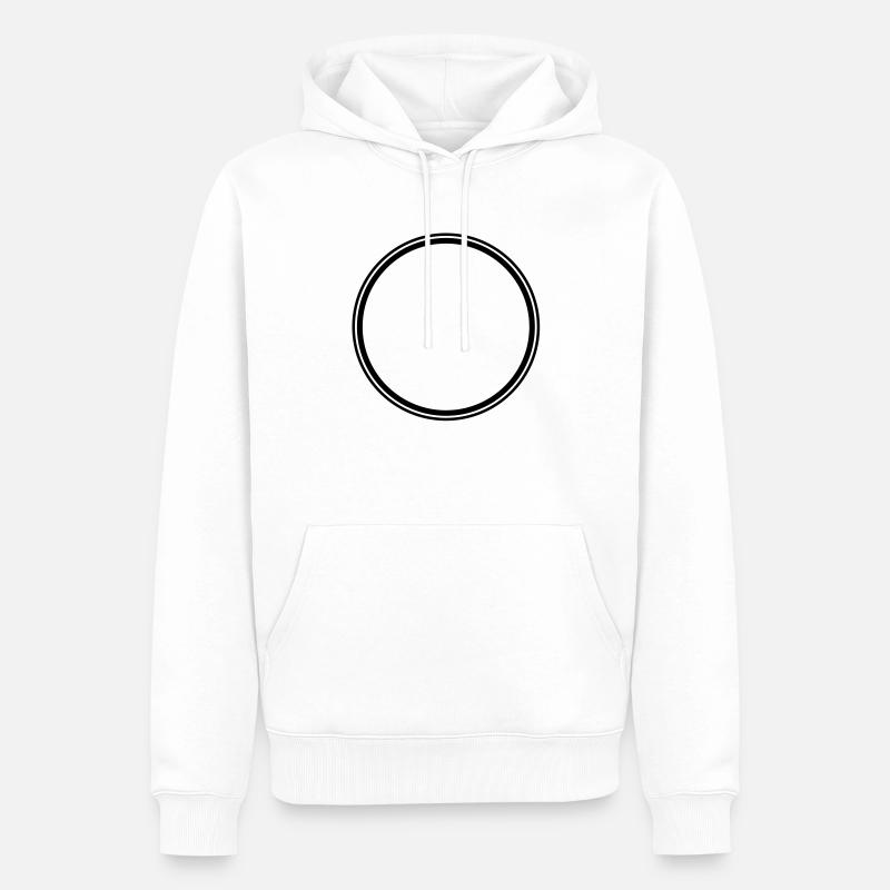 Bouton - Sweat à capuche Premium bio Homme - blanc