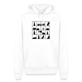 Kaninchen Cube Vektor - Männer Premium Bio Hoodie - Weiß - Vorne - Nico (187cm)