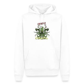 Cuisiner avec Cthulhu! - Sweat à capuche Premium bio Homme - blanc - Devant - Nico (187cm)