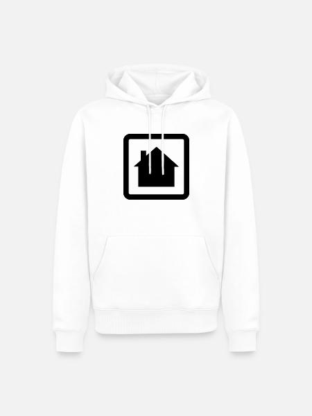 haus - Männer Premium Bio Hoodie - Weiß