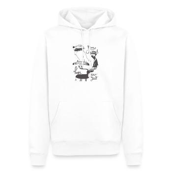 pyramide - Männer Premium Bio Hoodie - Weiß - Vorne - Nico (187cm)