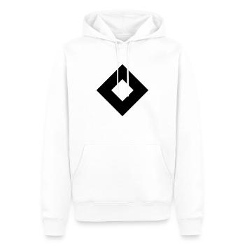 Diamond - Men’s Premium Organic Hoodie - white - Front - Nico (187cm)