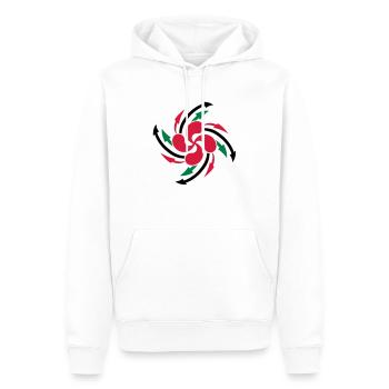 lauburu Basken Cross-Design - Männer Premium Bio Hoodie - Weiß - Vorne - Nico (187cm)