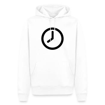 Uhr - Männer Premium Bio Hoodie - Weiß - Vorne - Nico (187cm)