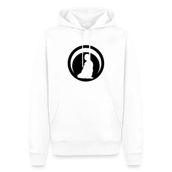 aikido japonais martiaux art logo club3 - Sweat à capuche Premium bio Homme - blanc - Devant - Nico (187cm)