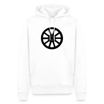 Wheel - Men’s Premium Organic Hoodie - white - Front - Nico (187cm)