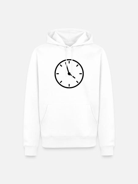 uhr_f1 - Männer Premium Bio Hoodie - Weiß