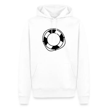 rettungsring_f1 - Männer Premium Bio Hoodie - Weiß - Vorne - Nico (187cm)