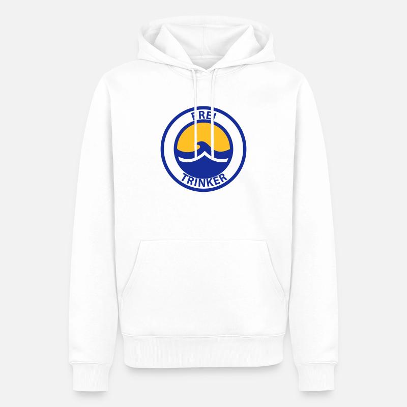 Freitrinker - Männer Premium Bio Hoodie - Weiß