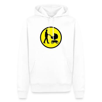 buggy_man_022013_a_2c - Sweat à capuche Premium bio Homme - blanc - Devant - Nico (187cm)