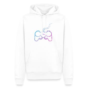 Contrôleur Graffiti - Sweat à capuche Premium bio Homme - blanc - Devant - Nico (187cm)