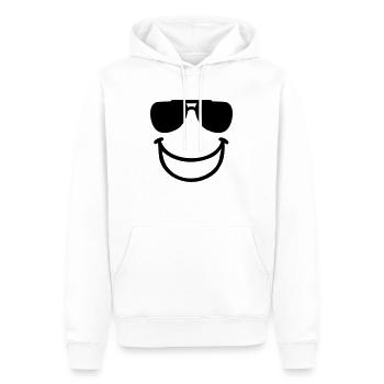 Smiley - Sweat à capuche Premium bio Homme - blanc - Devant - Nico (187cm)