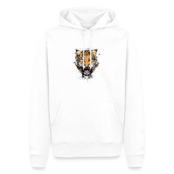 Unrelenting Ire - Men’s Premium Organic Hoodie - white - Front - Nico (187cm)