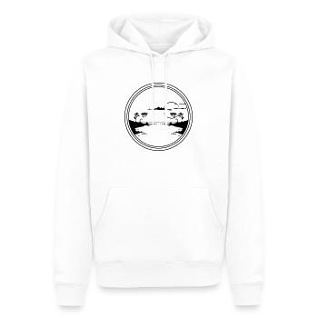 ufer - Sweat à capuche Premium bio Homme - blanc - Devant - Nico (187cm)
