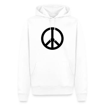 Peace Frieden - Männer Premium Bio Hoodie - Weiß - Vorne - Nico (187cm)