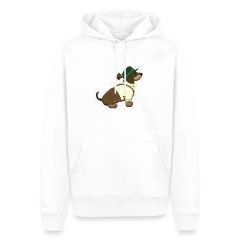 bayerischer Dackelbua - Männer Premium Bio Hoodie - Weiß - Vorne - Nico (187cm)