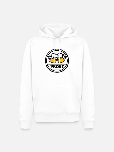 Bière - Sweat à capuche Premium bio Homme - blanc