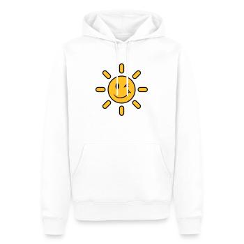 Sun - Männer Premium Bio Hoodie - Weiß - Vorne - Nico (187cm)