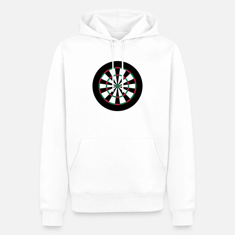 Dart Board - Sweat à capuche Premium bio Homme - blanc