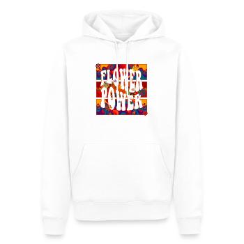 sentiment de pouvoir des fleurs - Sweat à capuche Premium bio Homme - blanc - Devant - Nico (187cm)