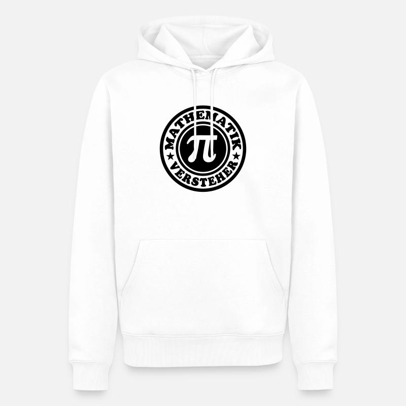 Mathe-Versteher (Stempel) 01 - Männer Premium Bio Hoodie - Weiß