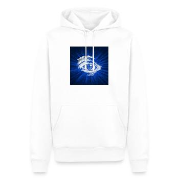 œil - Sweat à capuche Premium bio Homme - blanc - Devant - Nico (187cm)