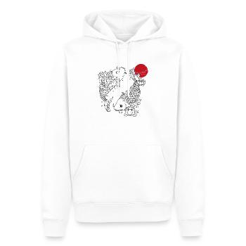 Koi - Sweat à capuche Premium bio Homme - blanc - Devant - Nico (187cm)