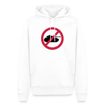 Panzer - Männer Premium Bio Hoodie - Weiß - Vorne - Nico (187cm)