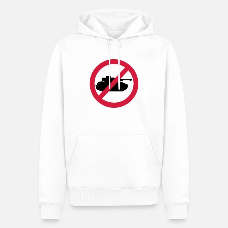 Panzer - Männer Premium Bio Hoodie - Weiß