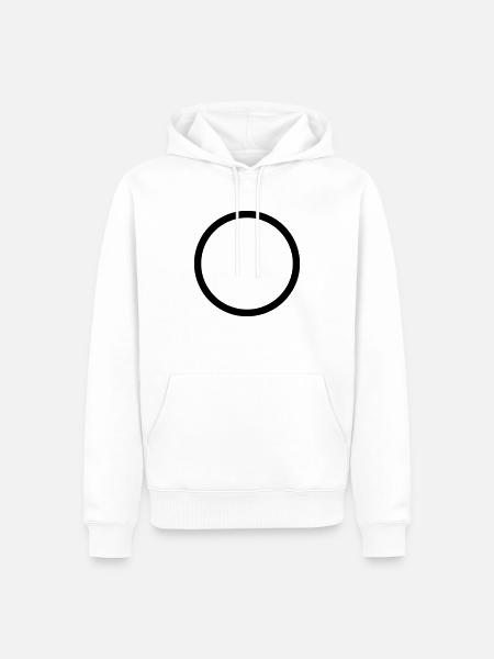 Kreis - Männer Premium Bio Hoodie - Weiß