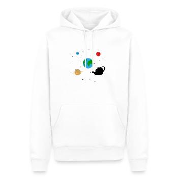 Russell's Teapot Atheism No God T-Shirt - Männer Premium Bio Hoodie - Weiß - Vorne - Nico (187cm)