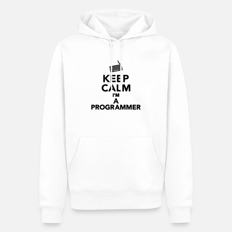 Keep calm I'm a Programmer - Men’s Premium Organic Hoodie - white