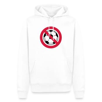 Anti Fußball - Männer Premium Bio Hoodie - Weiß - Vorne - Nico (187cm)