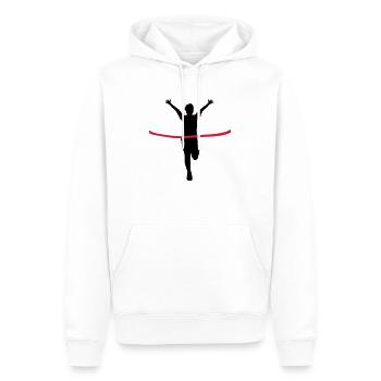 zieleinlauf rotes band ziel zielgerade rennen schn - Männer Premium Bio Hoodie - Weiß - Vorne - Nico (187cm)
